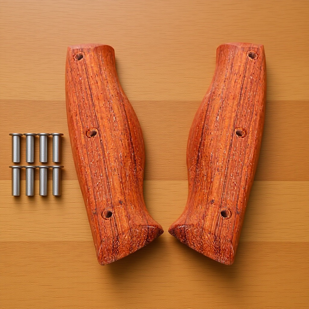 Home Improvement Diy - 2Pcs Kitchen Knife Wooden Handles Replacement