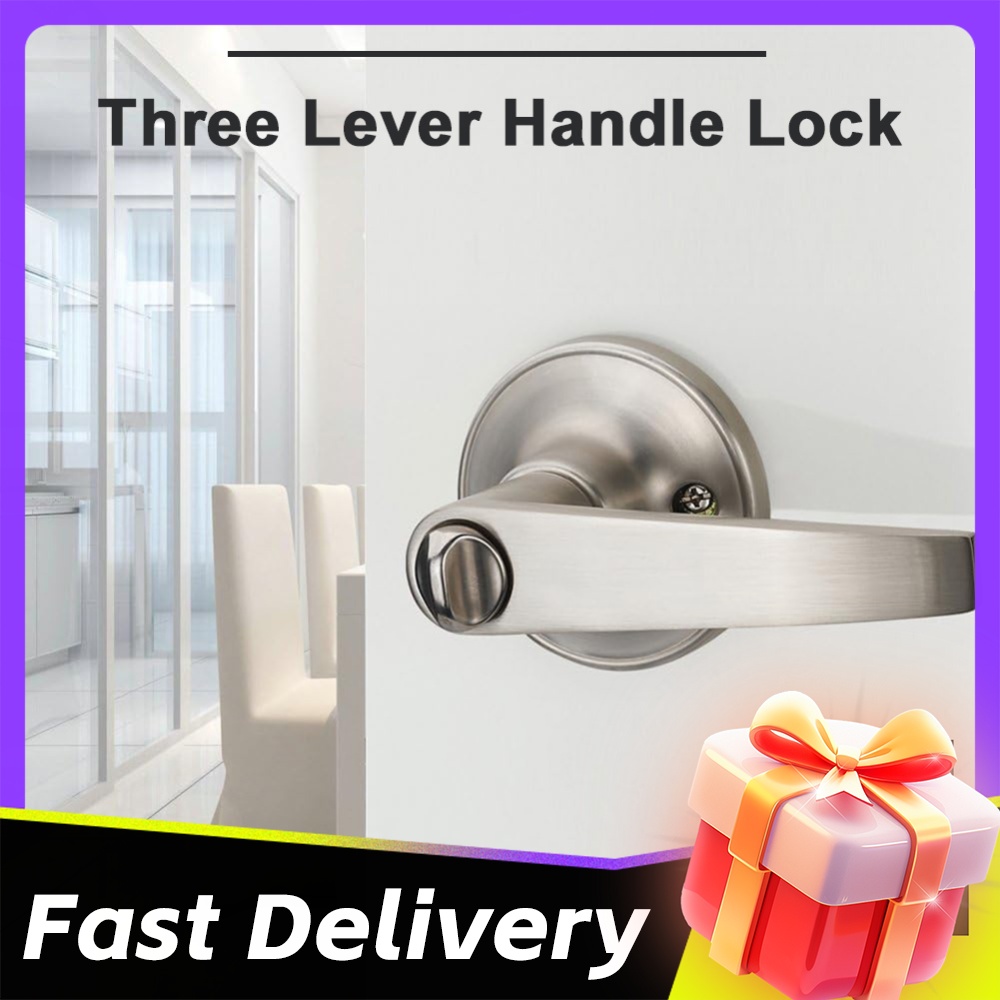 Door Knob Replacement - Door Lever Lock with 3 Keys