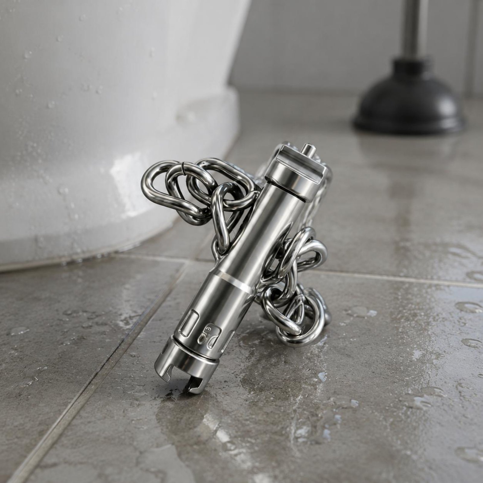 Double Chain Pipe Cleaner Reus - Plumbing Snake Drain ulasan dan harga