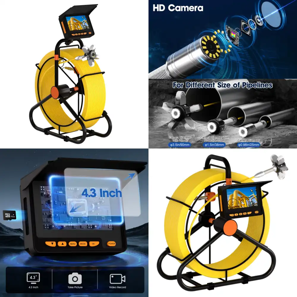 4.3 Inch Sewer Pipe Inspection - Plumbing Snake Drain ulasan dan harga