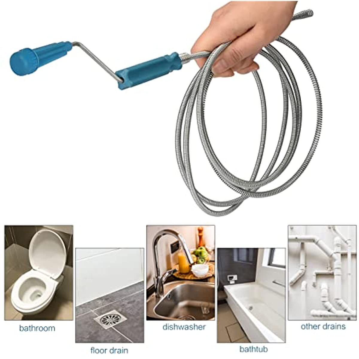 Telescopic Handle Flexible Ste - Plumbing Snake Drain ulasan dan harga