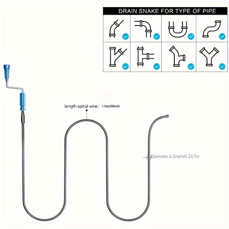 Telescopic Handle Flexible Ste - Plumbing Snake Drain ulasan dan harga