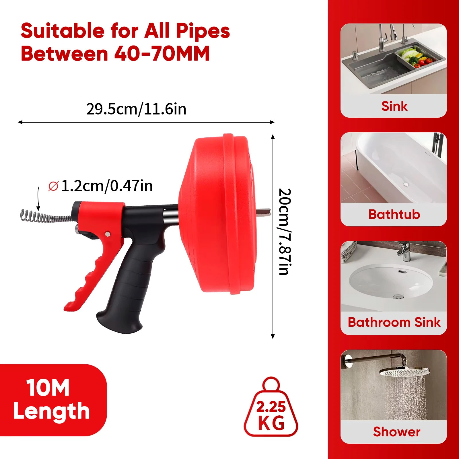 Pipe Dredger Cleaning Spiral 1 - Plumbing Snake Drain ulasan dan harga