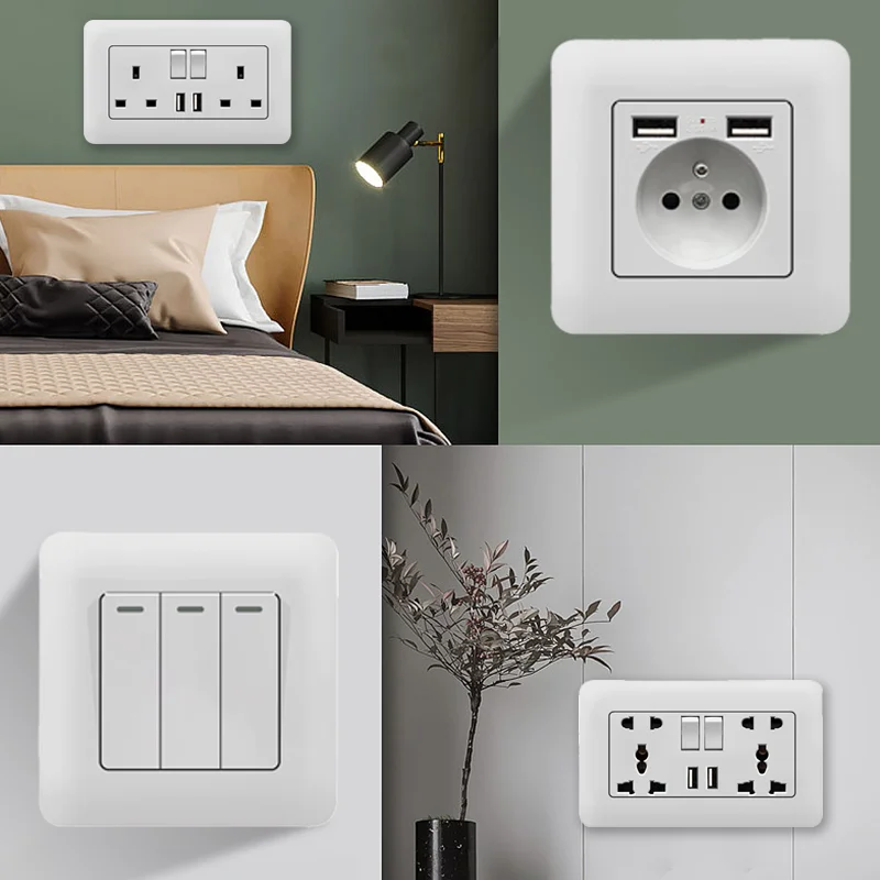 EU Russian White Wall Switch O - Home Improvement Outlet ulasan dan harga