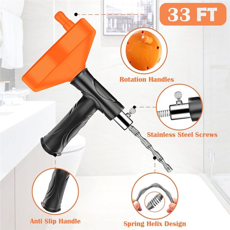 ABGH-Drains Snake Auger 33 Ft  - Plumbing Snake Drain ulasan dan harga
