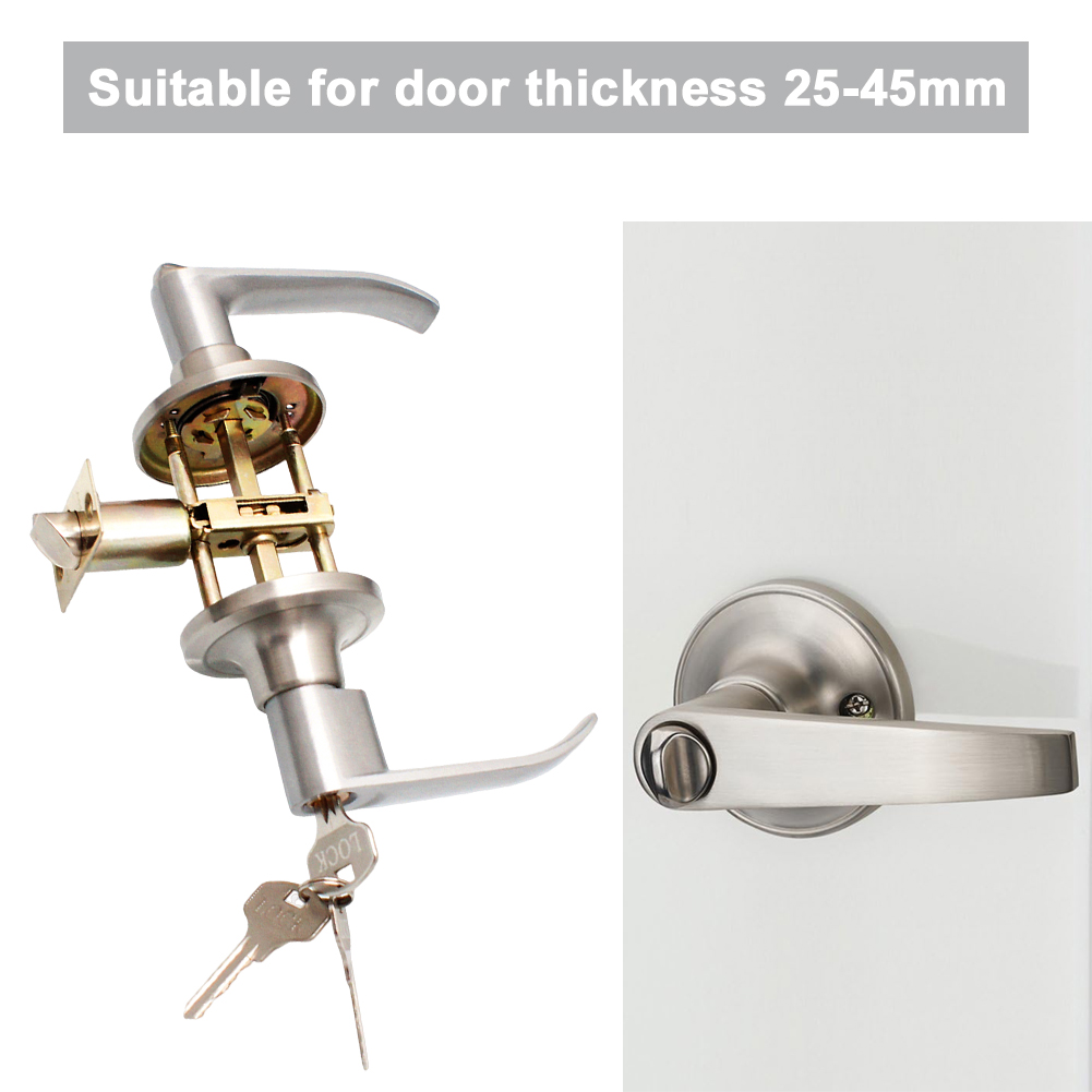 Locking Door Handle with 3 Key - Door Knob Replacement ulasan dan harga